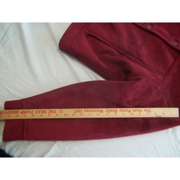 J. Jill Peacoat Women Sz M Burgandy 5 Button Everyday Unique Boho Winterwear - Picture 5 of 7